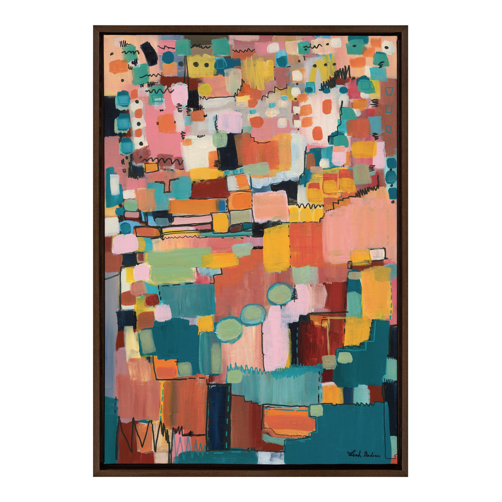 Sylvie Sunset Fiesta Framed Canvas by Leah Nadeau