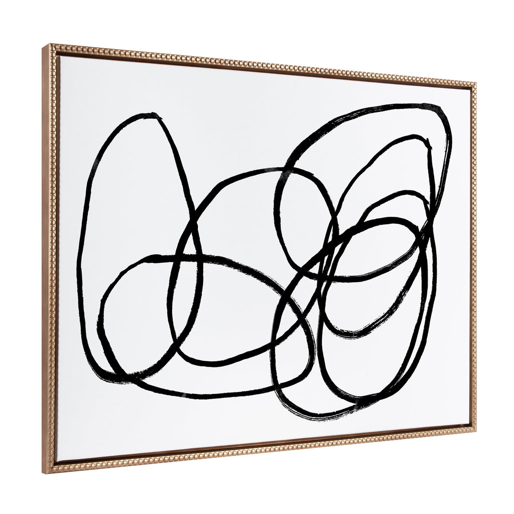 Sylvie Beaded NC Ring of Light Framed Canvas by Nikki Chu