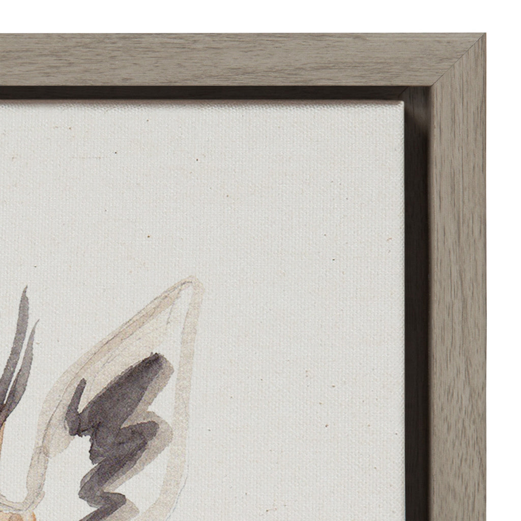 Sylvie Watercolor Giraffe Framed Canvas by Patricia Shaw