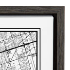 Sylvie Toronto Modern Map Framed Canvas by Jake Goossen