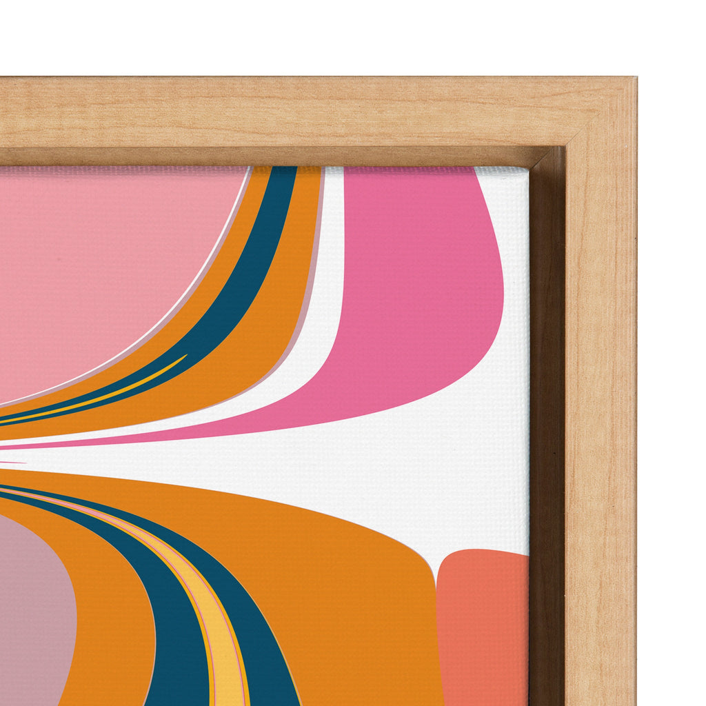 Sylvie Colorful Swirls Framed Canvas by Apricot and Birch