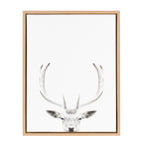 Sylvie Deer Portrait Framed Canvas by Simon Te Tai