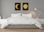 Sylvie Moon Print and Sun Print Framed Canvas Set by Stacie Bloomfield of Gingiber