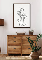 Sylvie Botanical Sketch Print No 3 Framed Canvas by The Creative Bunch Studio