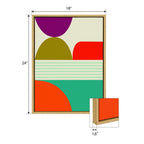 Sylvie Mid Century Modern Patterns Framed Canvas Set by Rachel Lee of My Dream Wall