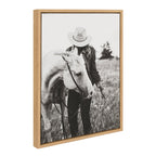 Sylvie Photo Silver Horse Framed Canvas by The Whiskey Ginger