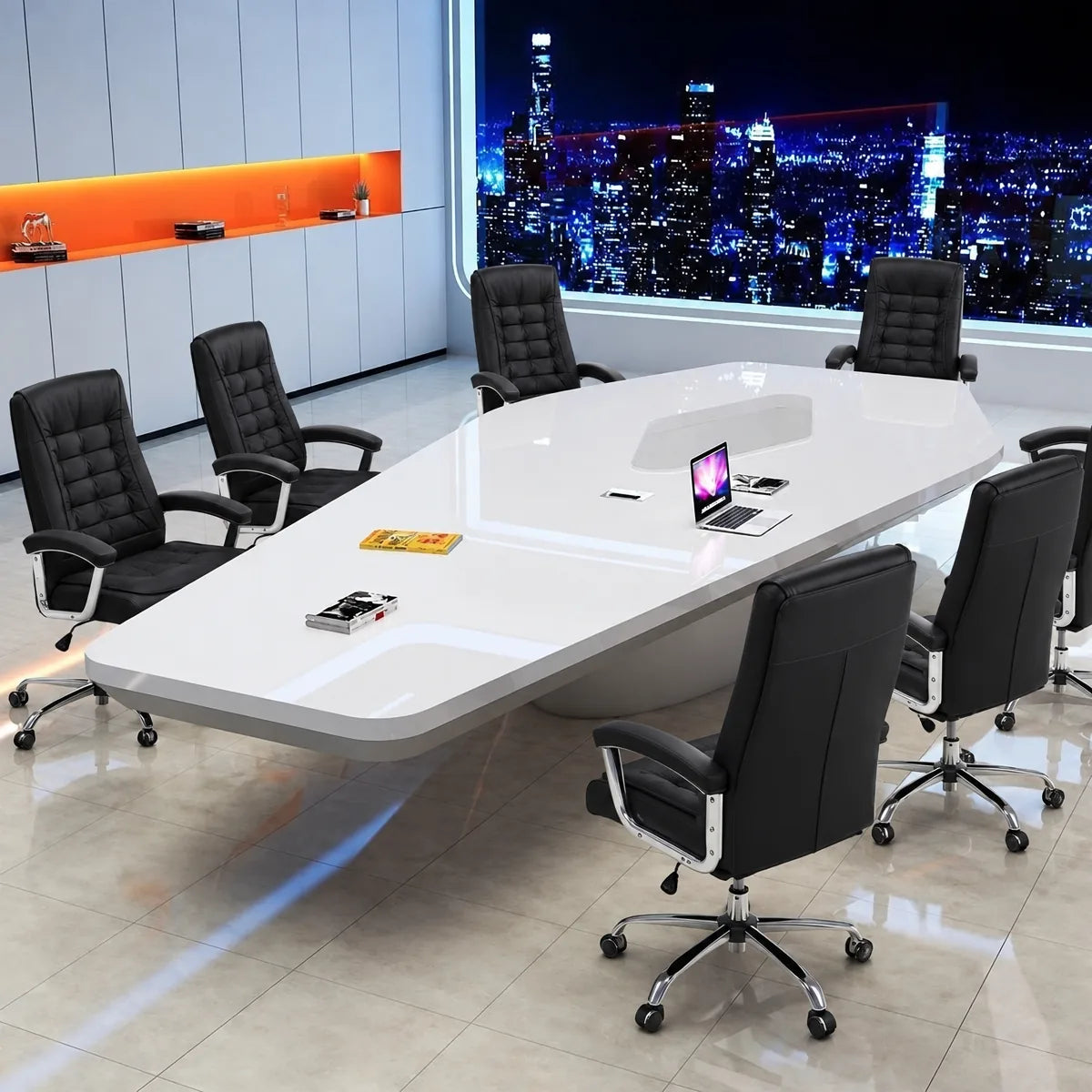 Vertix · Conference Room Table, Tapered Hexagon