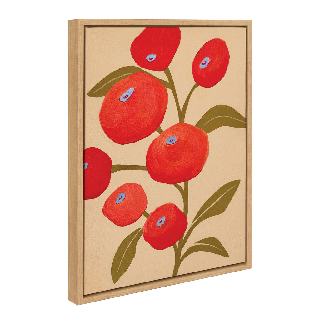 Sylvie Persimmon Framed Canvas by Emma Daisy