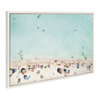 Sylvie Turquoise Beach from Above Framed Canvas by Amy Peterson Art Studio