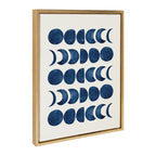 Sylvie Moon Phases Framed Canvas by Teju Reval of SnazzyHues