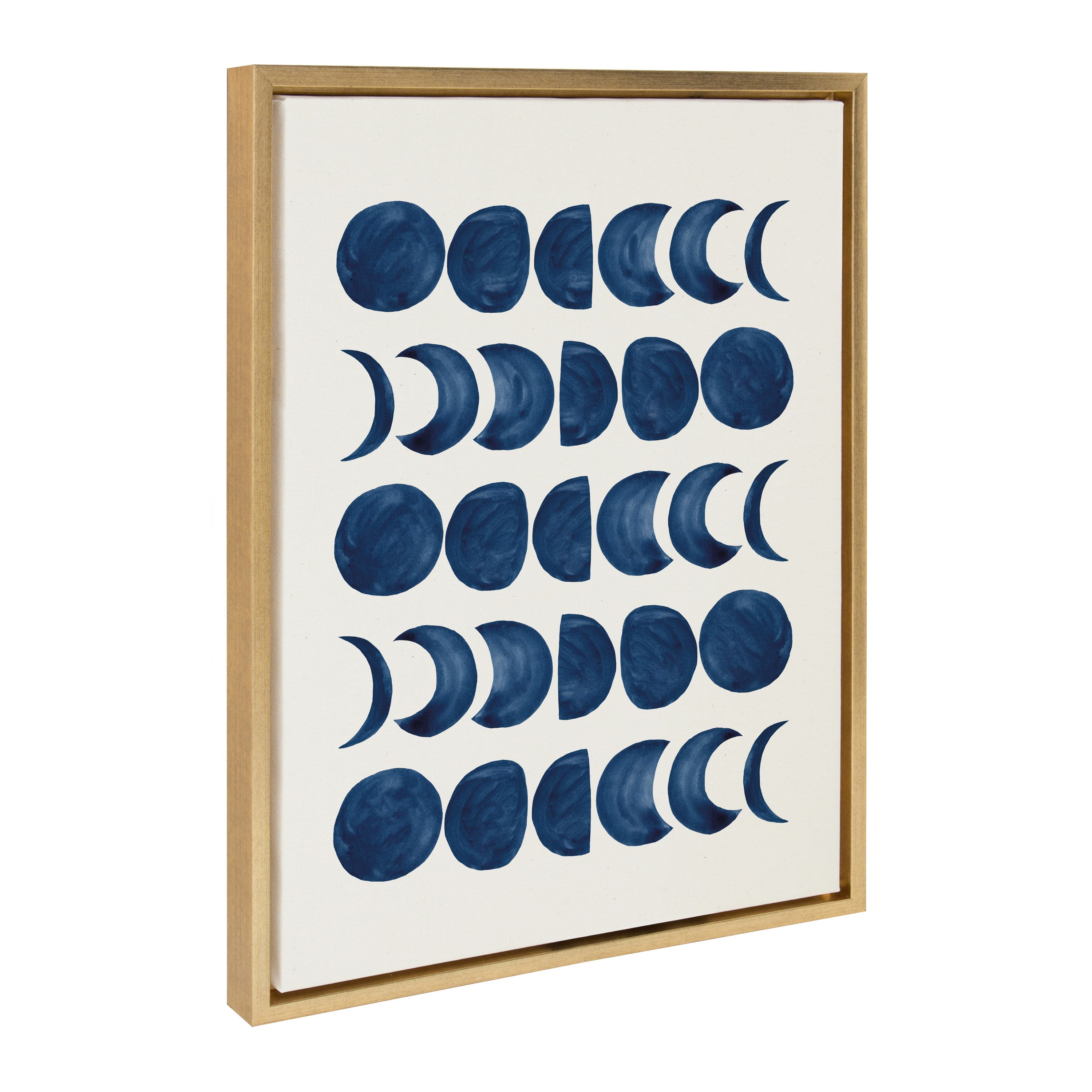 Sylvie Moon Phases Framed Canvas by Teju Reval of SnazzyHues