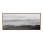 Sylvie Misty Mountains BW Framed Canvas by Crystal Lynn Collins