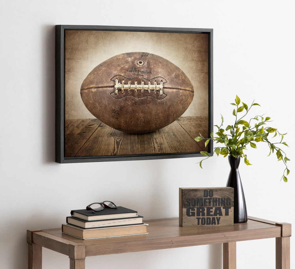 Sylvie Vintage Football Framed Canvas By Shawn St. Peter