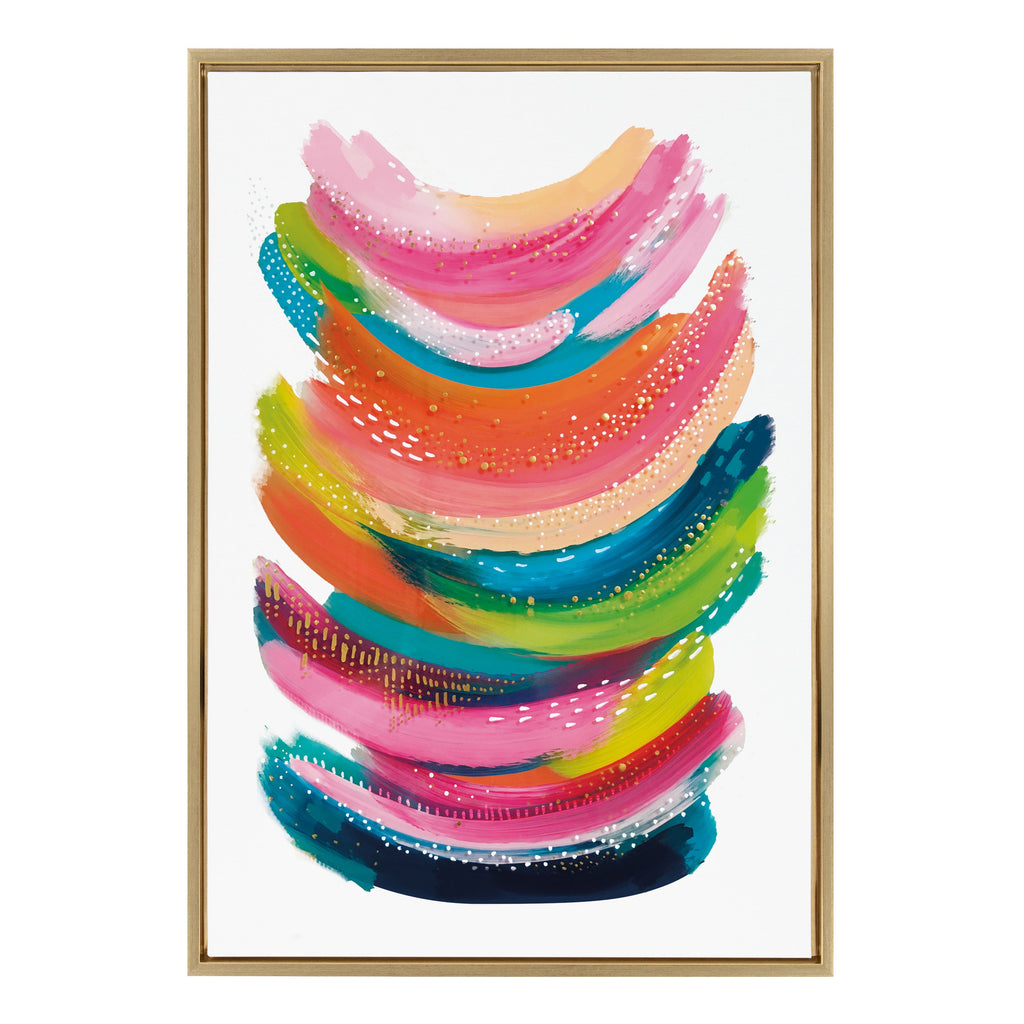 Sylvie Bright Abstract Framed Canvas by Jessi Raulet of Ettavee