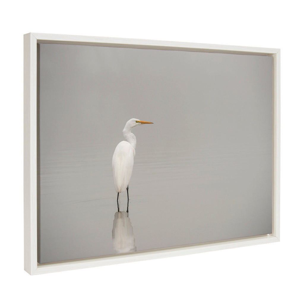 Sylvie Great White Egret Framed Canvas by Crystal Lynn Collins