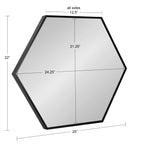 Rhodes Framed Hexagon Wall Mirror