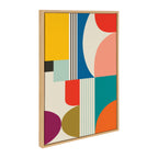 Sylvie Mid Century Modern Pattern Framed Canvas by Rachel Lee of My Dream Wall