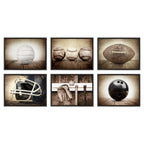 Sylvie Football Helmet Framed Canvas by Shawn St. Peter