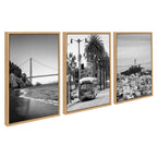 Sylvie San Francisco Black and White Framed Canvas Art Set by Crystal Lynn Collins