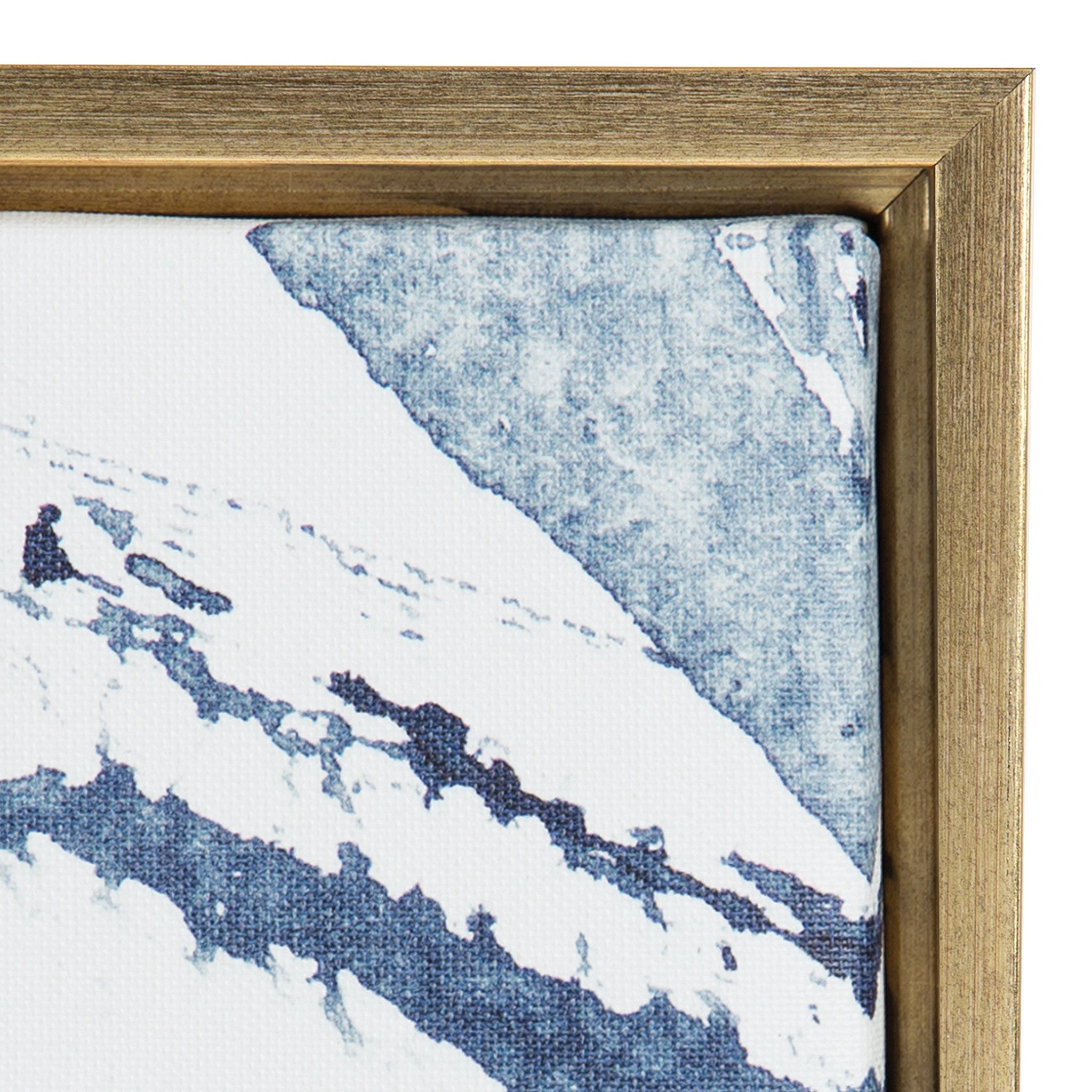 Sylvie Indigo Watercolor Framed Canvas by Amy Peterson Art Studio