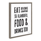 Sylvie Eat Delicious Food Framed Canvas by Statement Goods