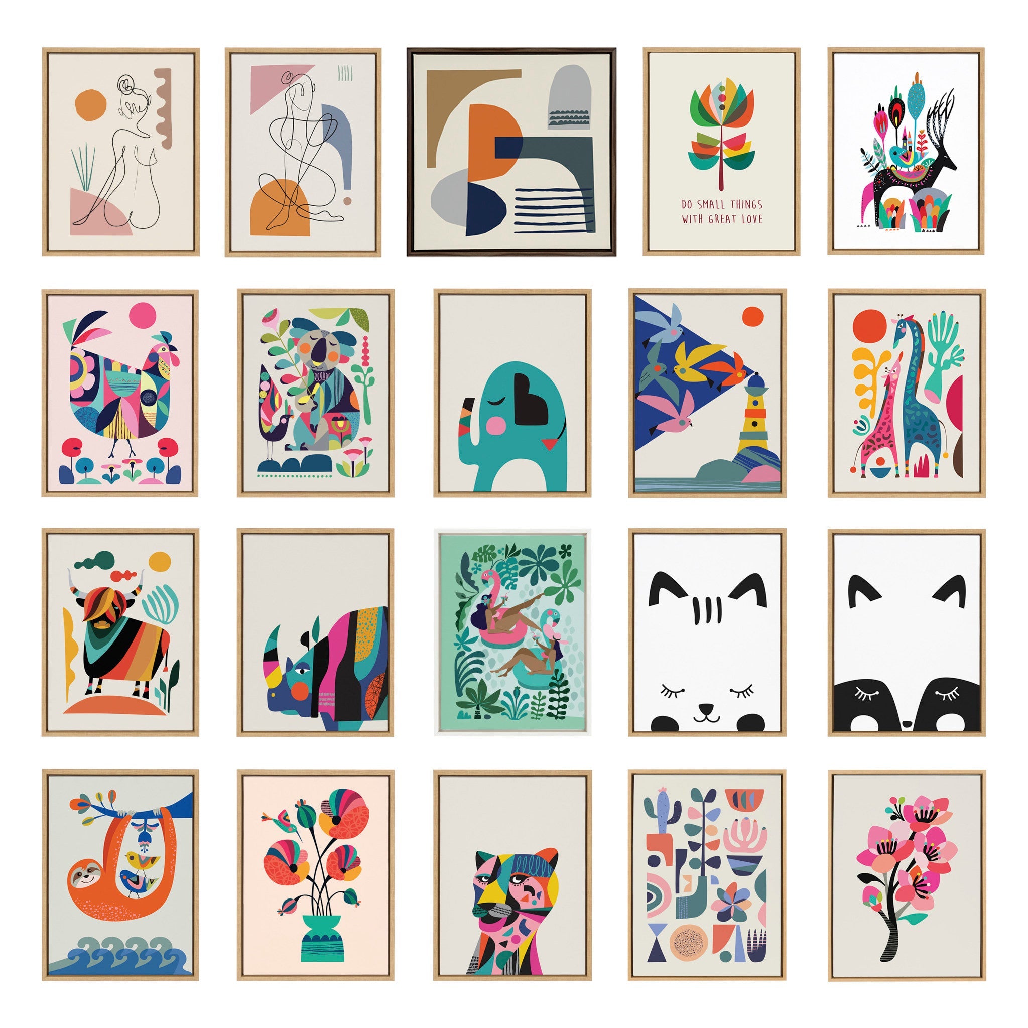 Sylvie Mid Century Modern Tropical Toucan Framed Canvas by Rachel Lee of My Dream Wall