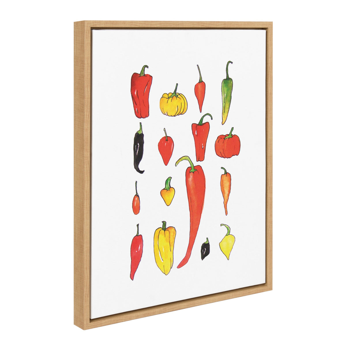 Sylvie Peppers Framed Canvas by Viola Kreczmer