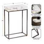 Karlsen Wood and Metal Slim Side Table