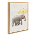 Sylvie Under the Rain Framed Canvas by July Art Prints