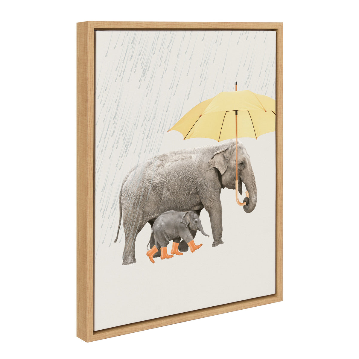 Sylvie Under the Rain Framed Canvas by July Art Prints
