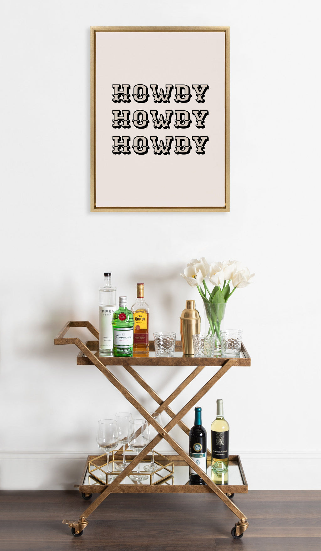 Sylvie Howdy Western Framed Canvas by Honey Island Studio