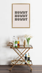 Sylvie Howdy Western Framed Canvas by Honey Island Studio