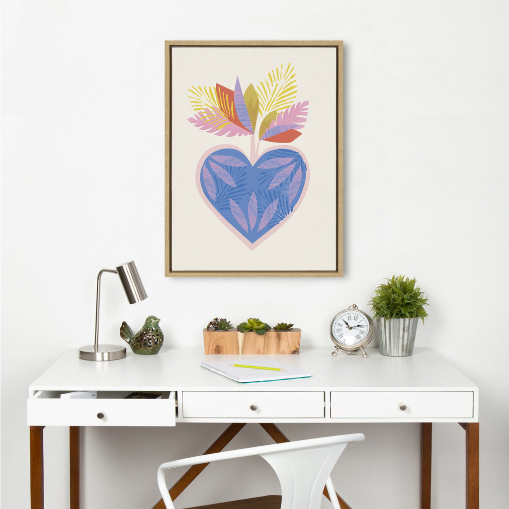 Sylvie Tropical Love Framed Canvas by Kasey Free