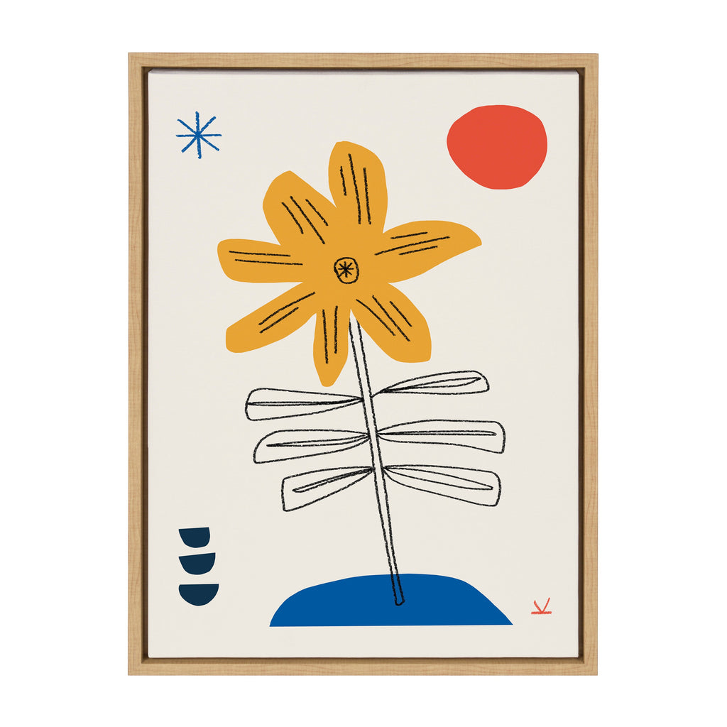 Sylvie Dancing with Flowers Framed Canvas by Kelly Knaga