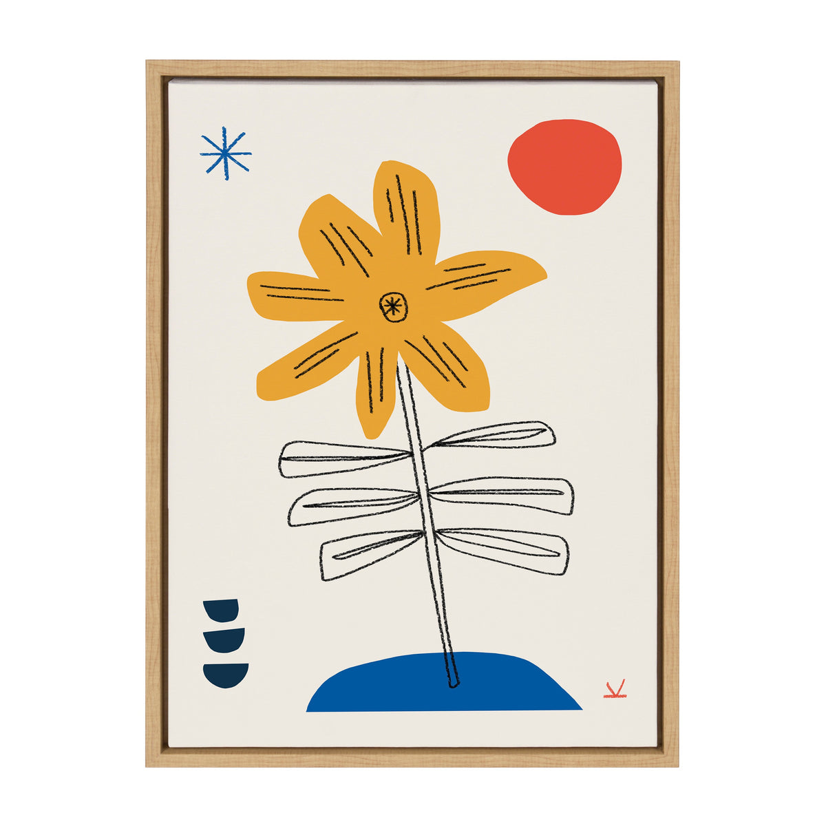 Sylvie Dancing with Flowers Framed Canvas by Kelly Knaga