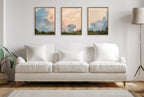 Sylvie Clouds Triptych Framed Canvas Art Set by Mary Sparrow