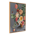 Sylvie Beaded Floral Emergence Framed Canvas by Mackenzie Nelson