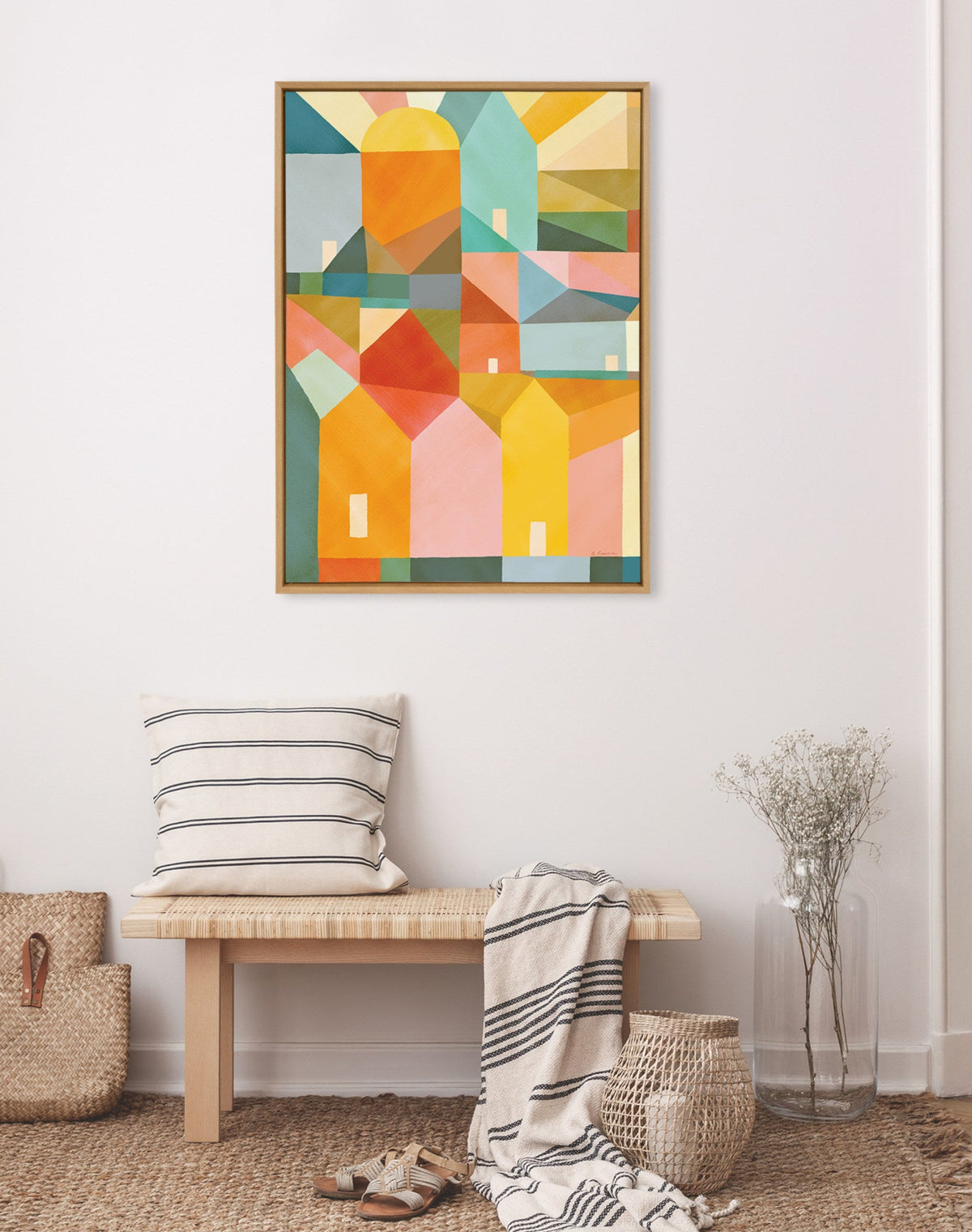 Sylvie Quiet Town Framed Canvas by Carey Copeland