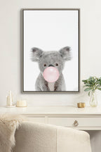 Sylvie Bubble Gum Koala Framed Canvas by Amy Peterson Art Studio