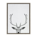 Sylvie Deer Portrait Framed Canvas by Simon Te Tai