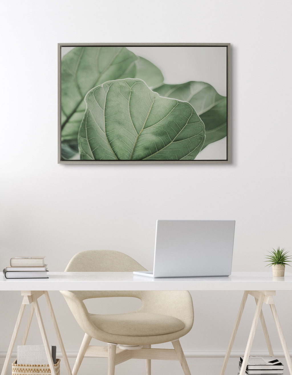 Sylvie Plant Study 6 Framed Canvas by Alicia Abla
