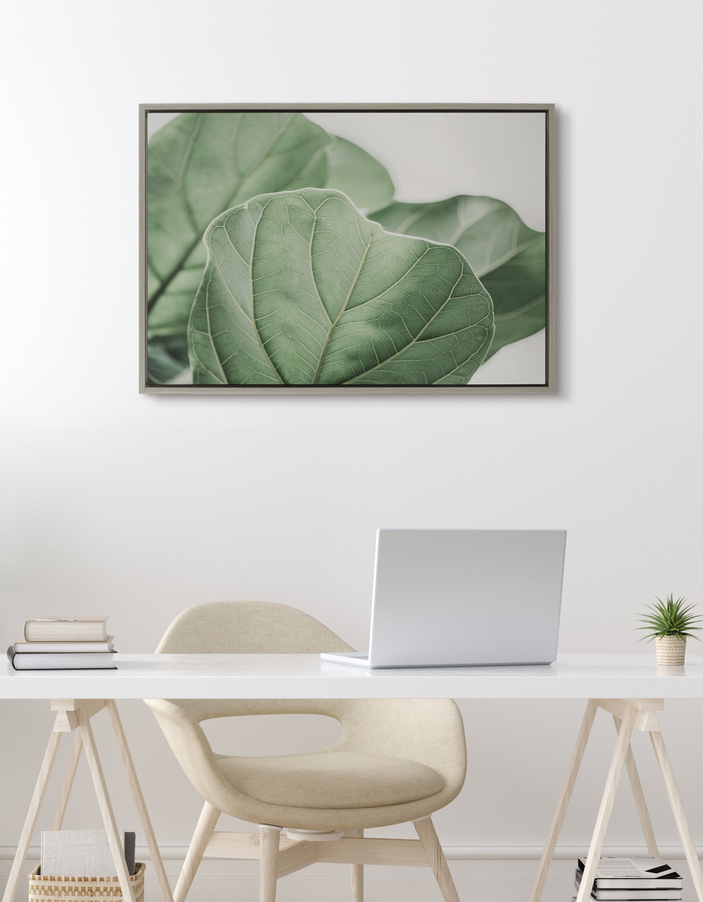 Sylvie Plant Study 6 Framed Canvas by Alicia Abla