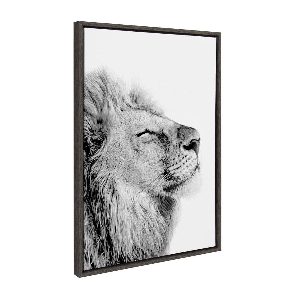 Sylvie Lion Self Actualizing Framed Canvas by Amy Peterson Art Studio