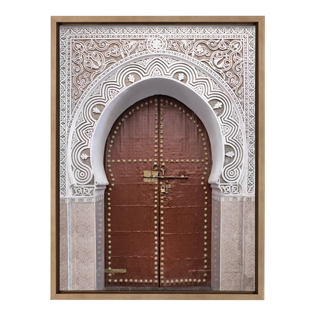 Sylvie Morocco Marrakech Door Framed Canvas by Golie