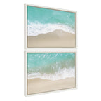 Sylvie Ocean Beach Fantasy Left and Right Framed Canvas by The Creative Bunch Studio