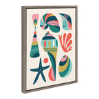 Sylvie Seashells Framed Canvas by Rachel Lee of My Dream Wall