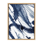 Sylvie Indigo Watercolor Framed Canvas by Amy Peterson Art Studio