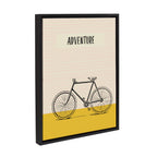 Sylvie Bike Yellow Adventure Framed Canvas by Apricot and Birch