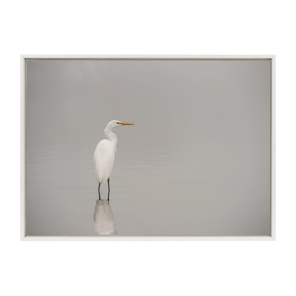 Sylvie Great White Egret Framed Canvas by Crystal Lynn Collins