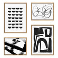 Sylvie Modern Abstract Framed Canvas Set
